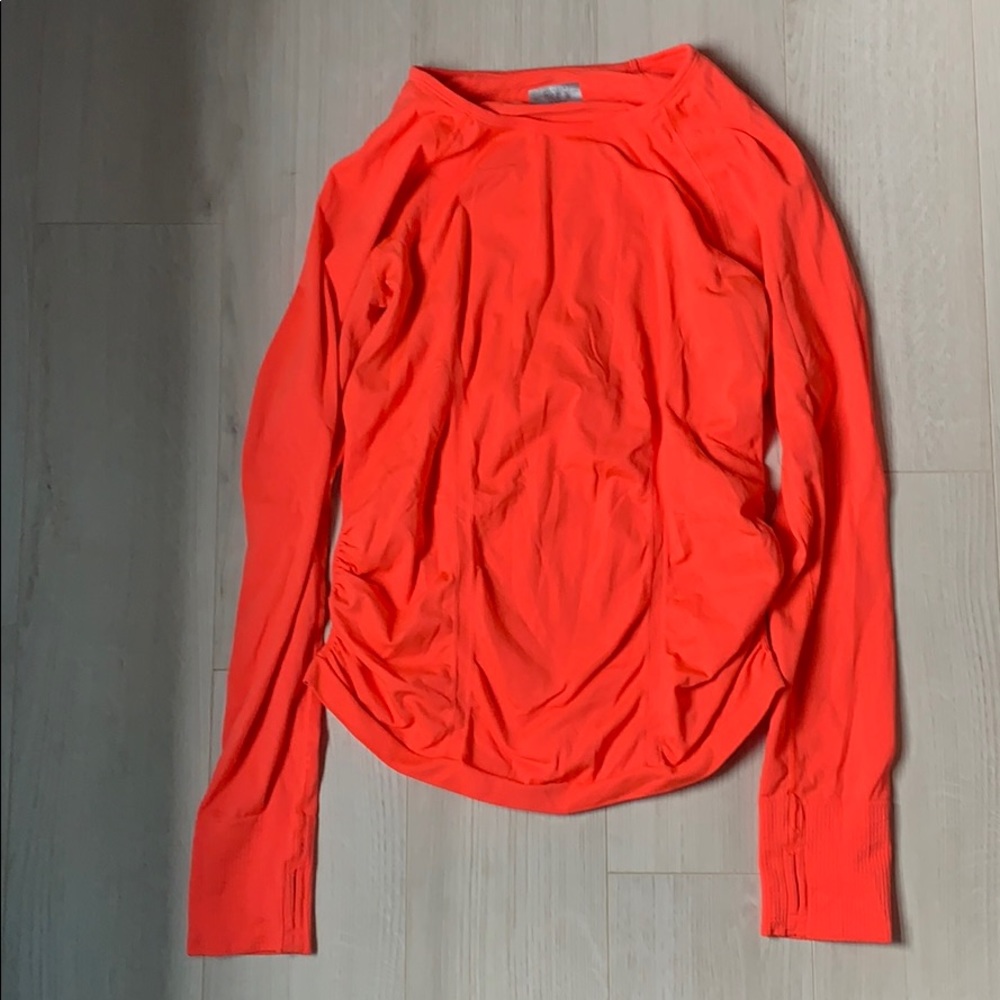Athleta neon orange longsleeve